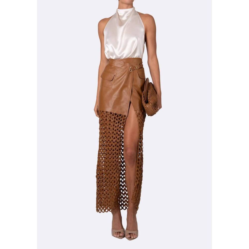 NEW NONCHALANT LABEL kallan maxi skirt in honey